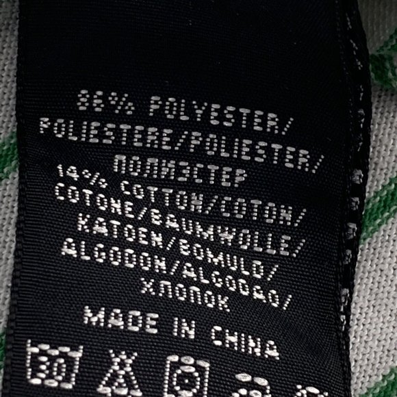 Mens RLX Ralph Lauren Golf Short Sleeve Polo Shirt White Green Stripes L - Picture 5 of 6